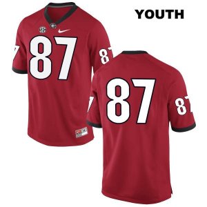 Youth Georgia Bulldogs NCAA #87 Miles McGinty Nike Stitched Red Authentic No Name College Football Jersey HJM1254AO